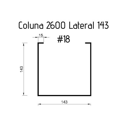 Coluna Lateral 143 #18 - 2,6 metros