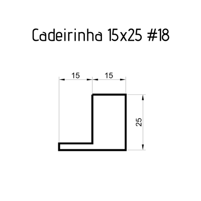 Cadeirinhas 15 x 25 #18 - 3 metros