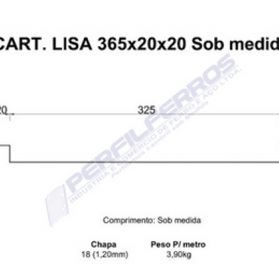 Cartola Lisa 365x20x20 #18 