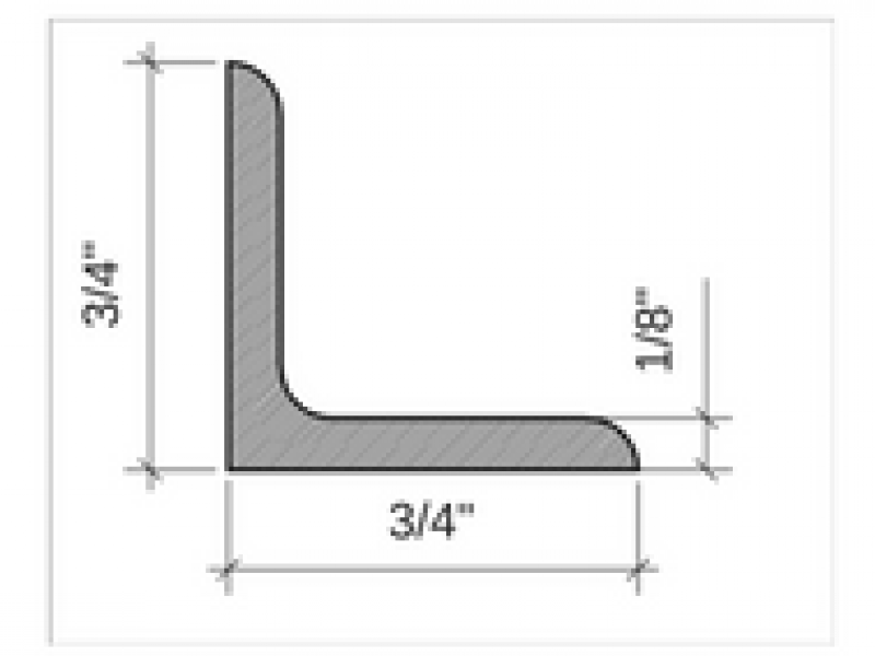 Cantoneira 1/8 x 3/4" - 5,28kg