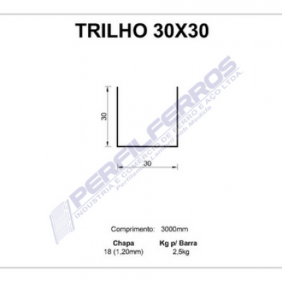 Trilho 30 x 30 #18