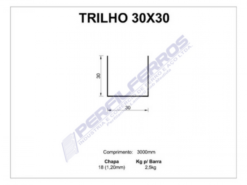 Trilho 30 x 30 #18
