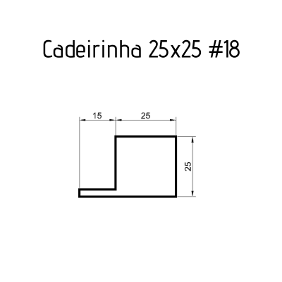 Cadeirinhas 25 x 25 #18 - 3 metros