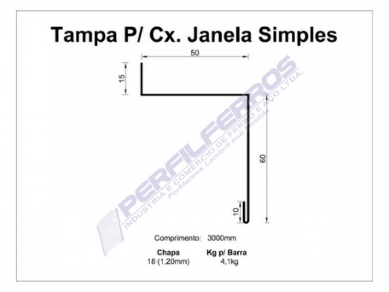 Tampa P/ Cx. Janela Simples #18