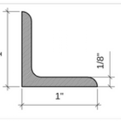 Cantoneira de Ferro 1/8" x 1" x 6000mm A36