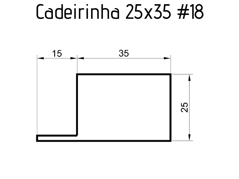 Cadeirinhas 25 x 35 #18 - 3 metros