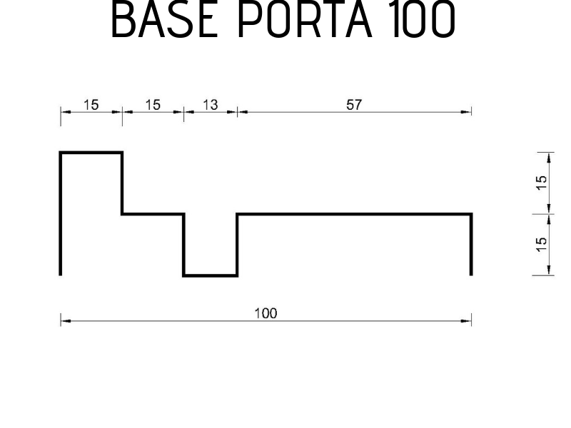 Base de Porta 100 #18 - 3 metros
