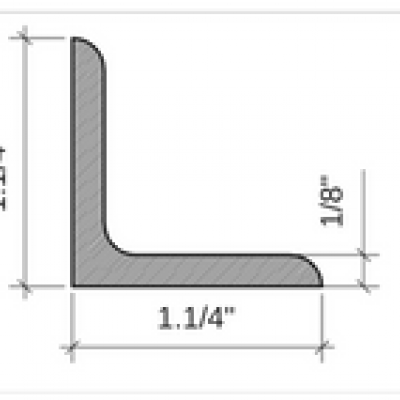 Cantoneira de Ferro 1/8" x 1.1/4" x 6000mm A36