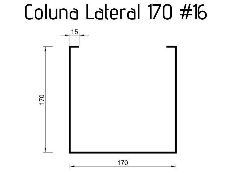 Coluna Lateral 170 #16 - 3 metros