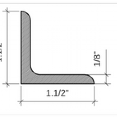 Cantoneira de Ferro 1/8" x 1.1/2" x 6000mm A36