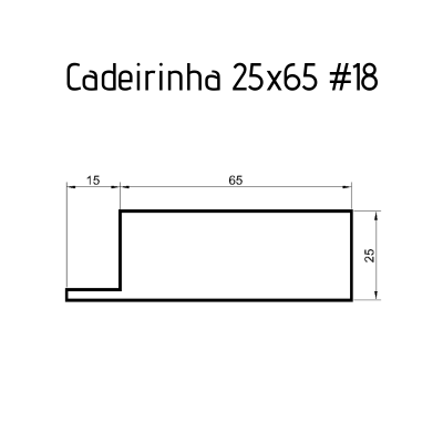 Cadeirinhas 25 x 65 #18 - 3 metros