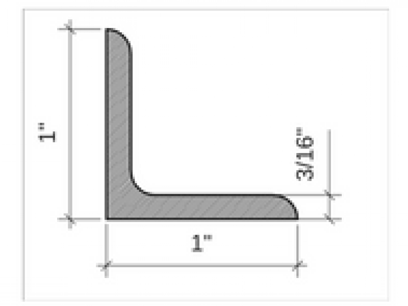 Cantoneira 3/16 x 1" - 10,38kg