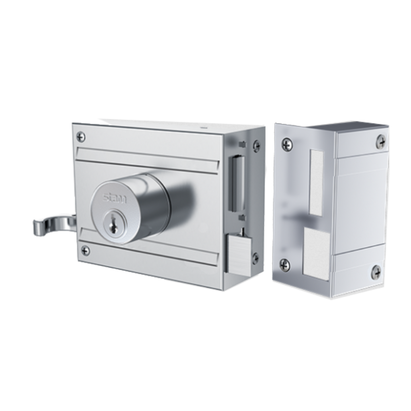 Fechadura de Sobrepor Stam 701/100 - Acabamento Inox