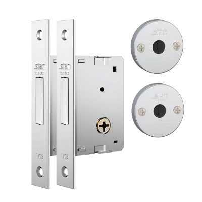 Par de Fechaduras Tetra Externas Stam - Linha 1001 a 1004 - Espelho Inox