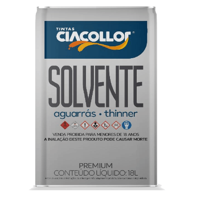 Thinner de Limpeza Ciacollor - 900ml, 5L e 18L