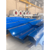 Perfil Telha Trapezoidal Galvalume Pré-pintada AZUL