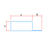 Perfil Cadeirinha Fechada em Aço SAE 1008 - 3 Metros